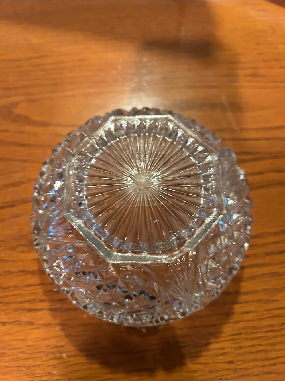Crystal Decorative Bowl - Clear Glass Home Accent